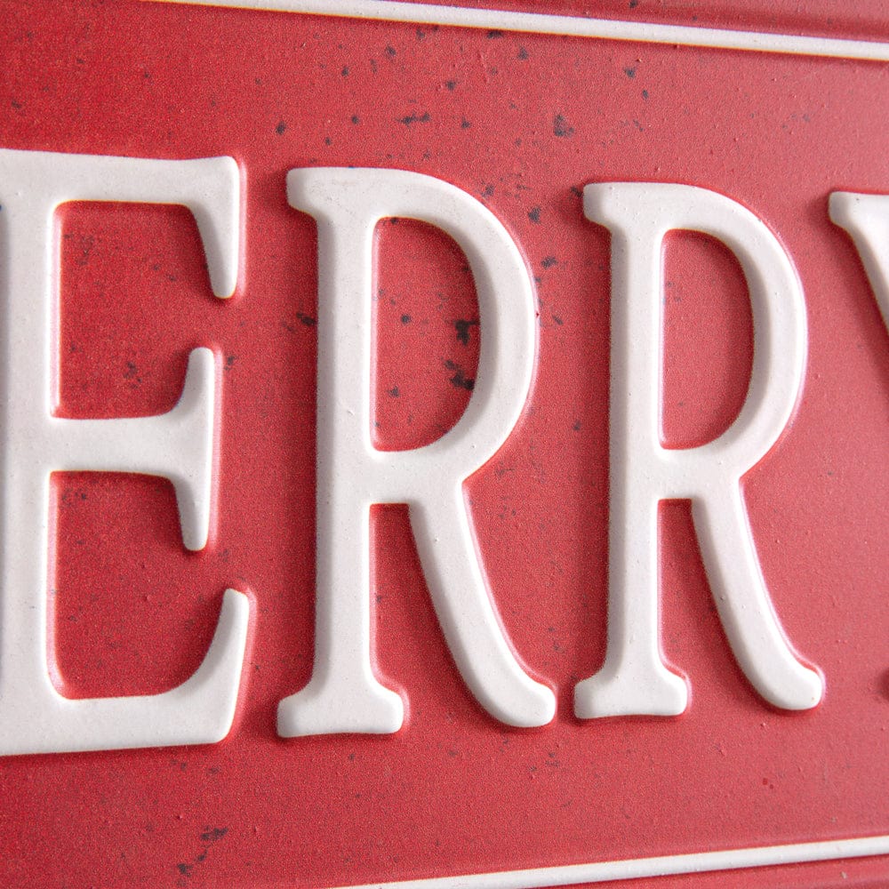 Merry Christmas Street Sign - Long