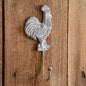Cast Iron Rooster Wall Hook - Set of 2
