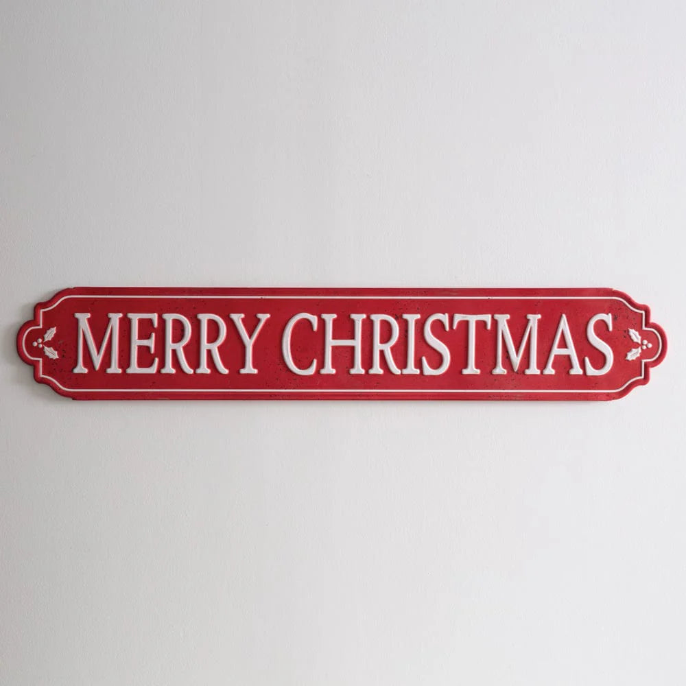 Merry Christmas Street Sign - Long