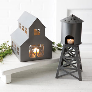 Galvanized Pole Barn Christmas Luminanry