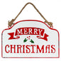 Merry Christmas Hanging Metal Wall Sign