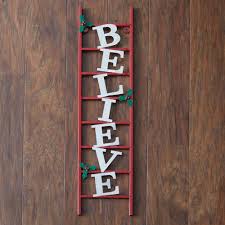 Metal "Believe" Ladder Wall Decorative Sign