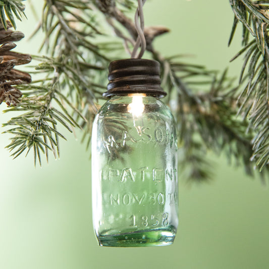 3.5 Inch Glass Mason Jar Ornament for Christmas Lights